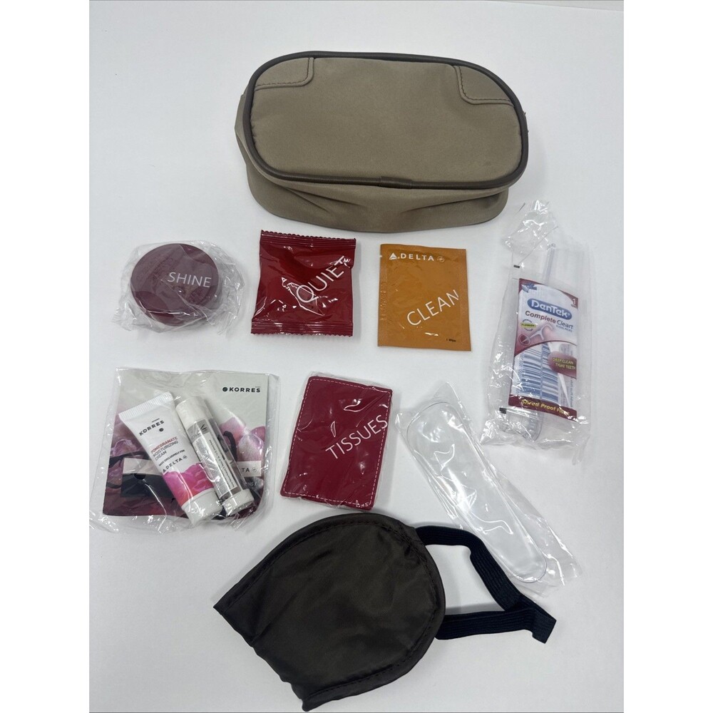 Delta Airlines KORRES Amenity Kit Delta One First Class Toiletry NEW SEALED